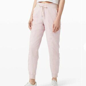 DYNAMITE Magnetic Hem Light Pink Jogger Pants Size Small Stretch Relaxed